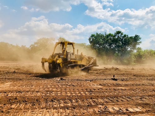 Free Photo of a Tractor in the Field Stock Photo