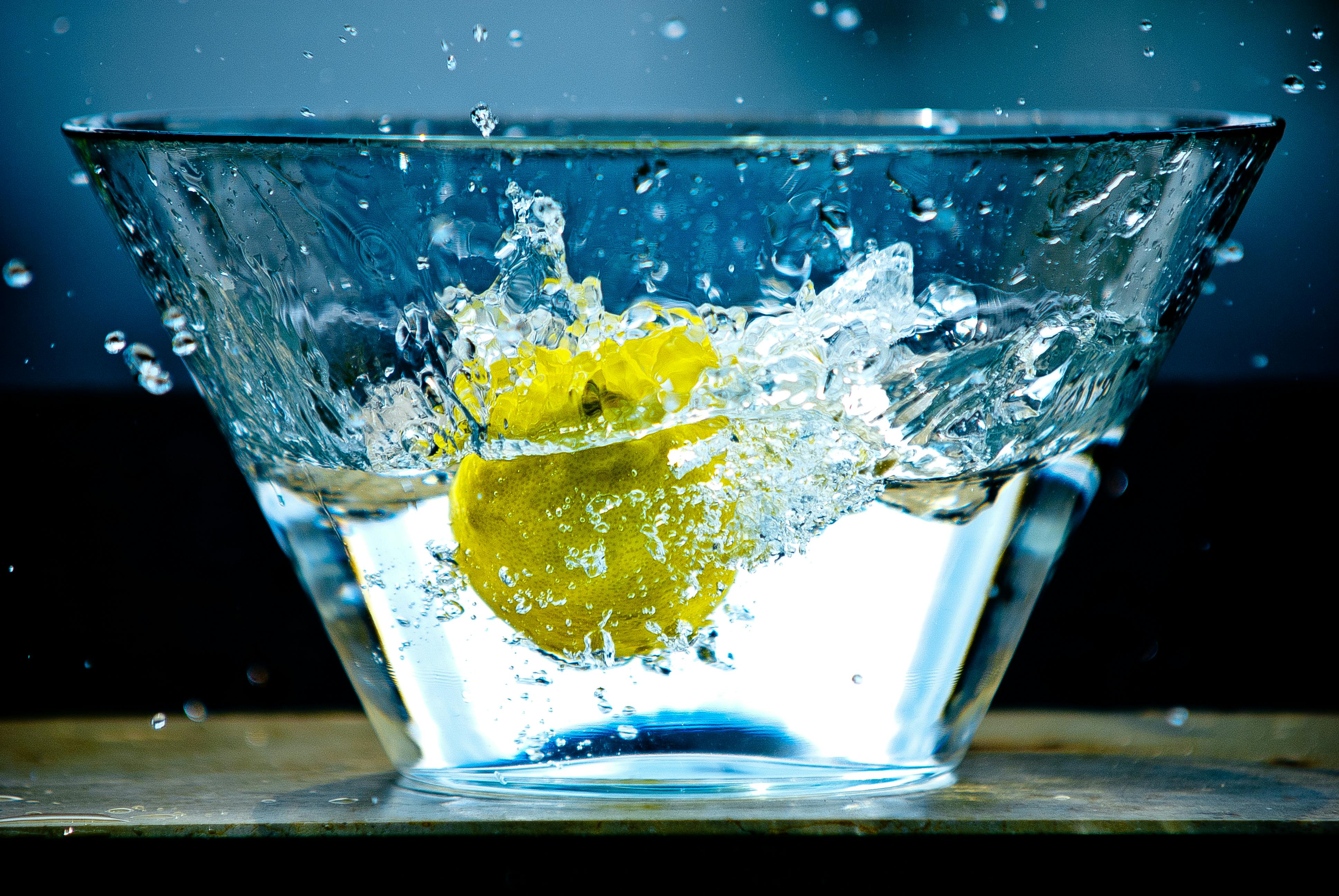 Download Yellow Fruit Drops On Water Free Stock Photo Yellowimages Mockups