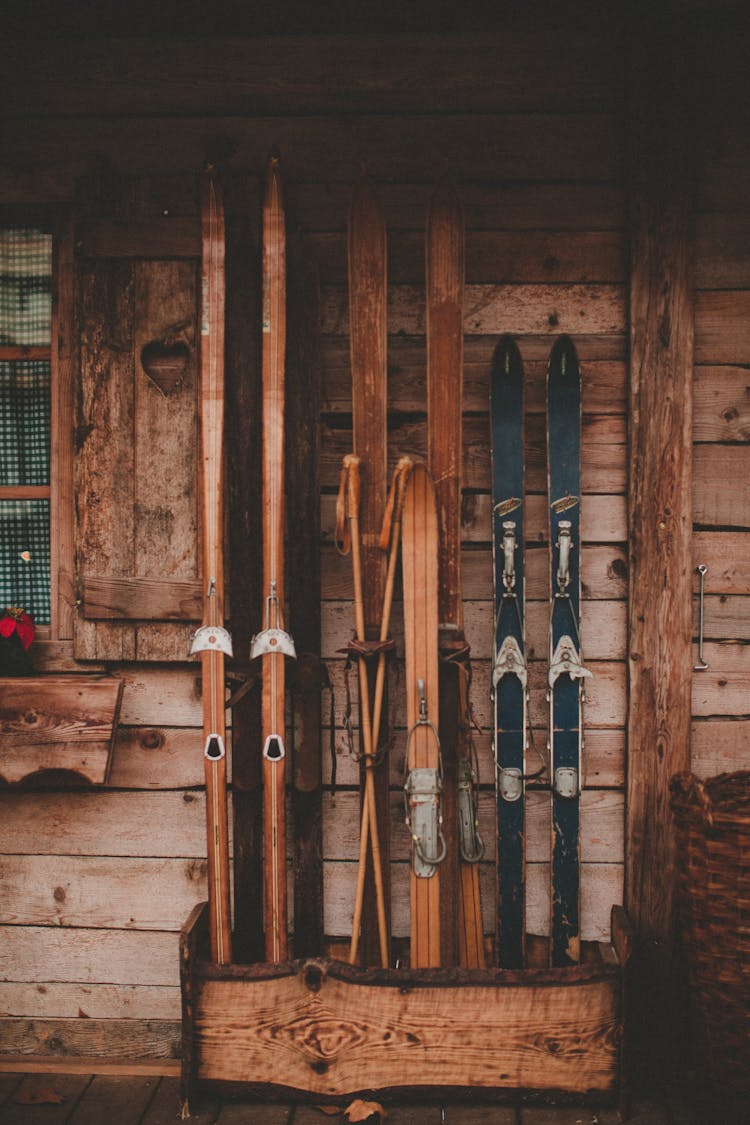 Photograph Of Wooden Skis