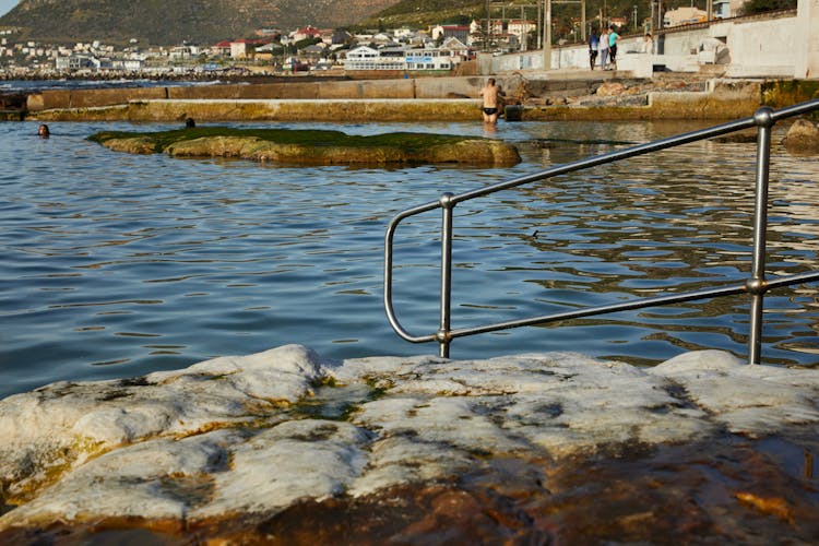 Stainless Steel Railings Near The Pool