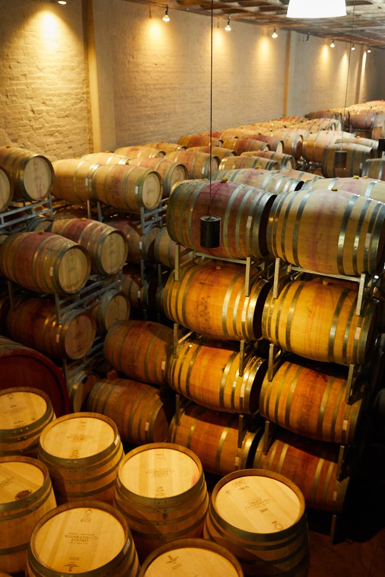 Barrels In The Distillery 