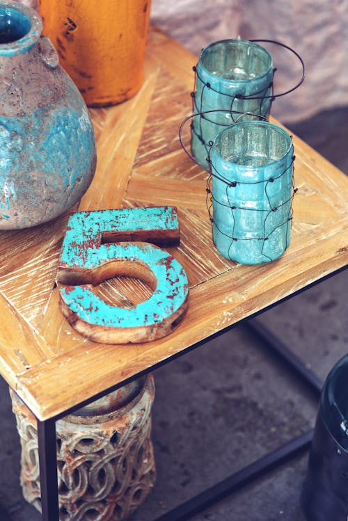 Free Home decor / wooden number 5 Stock Photo