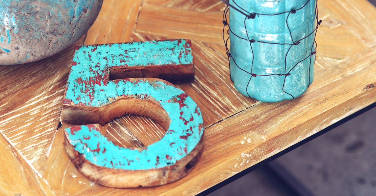 Home decor / wooden number 5