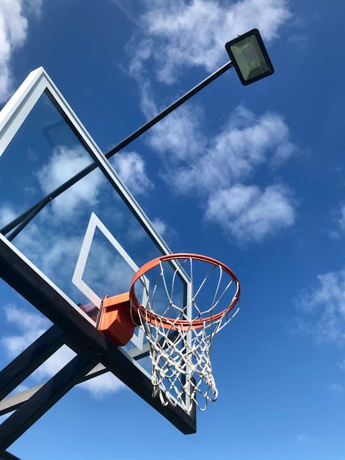 Basketball Hoop Under Blue Sky