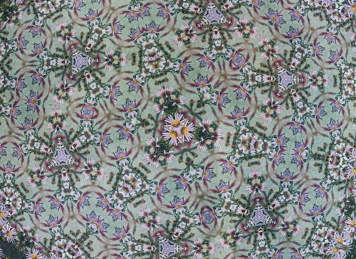 Floral Pattern On Gray Background