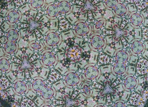 Floral Pattern On Gray Background