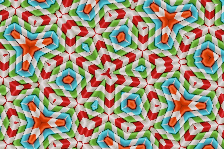 Dynamic abstract geometric pattern with vibrant colors ideal for wallpaper design.