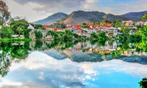 Houses Near Body The Lake