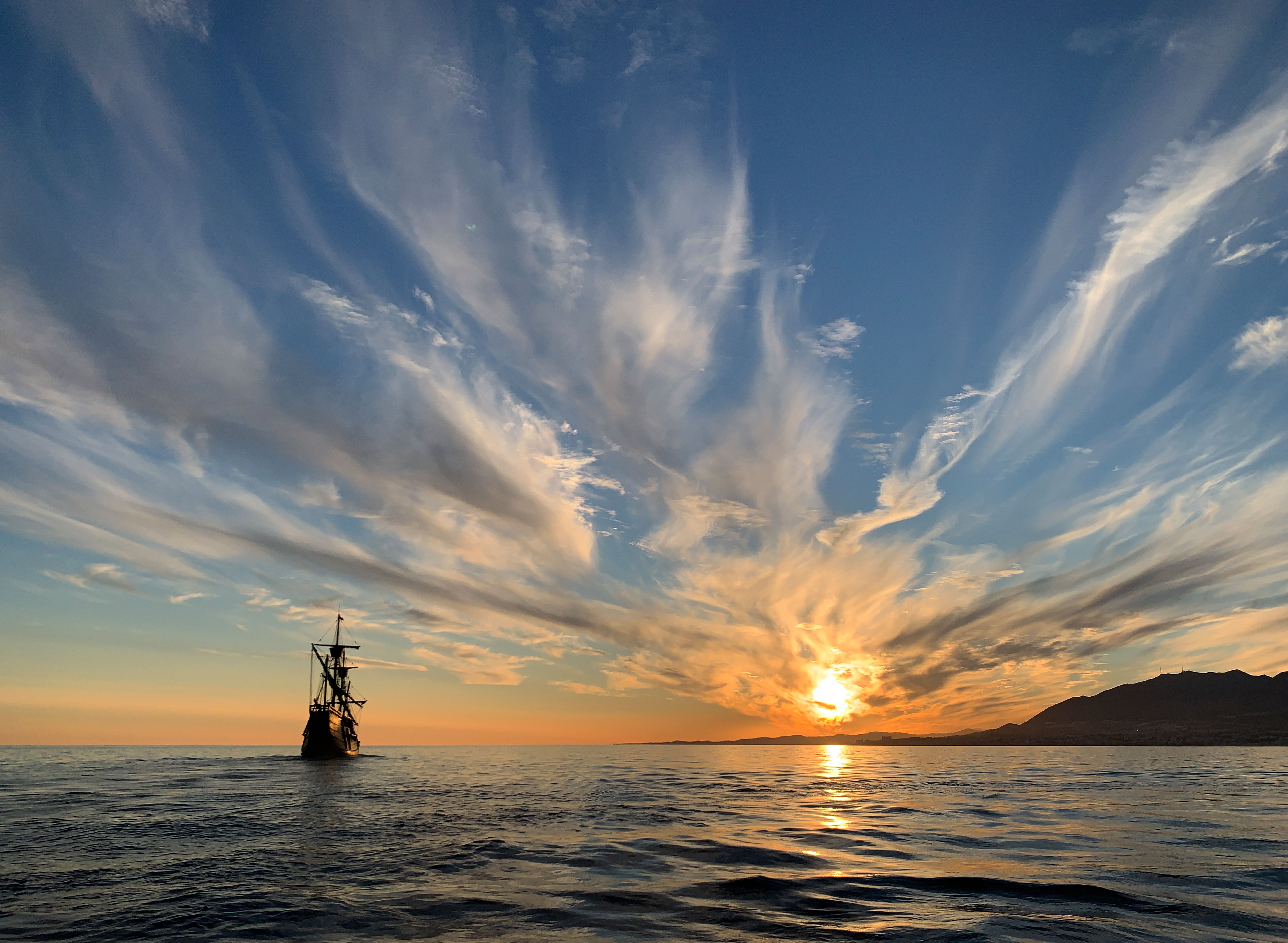 Silhouette Photography Of Boat On Water during Sunset · Free Stock Photo