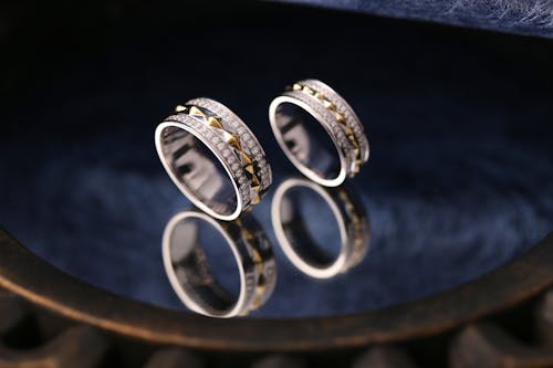 Gratis Immagine gratuita di anelli d'argento, avvicinamento, diamanti Foto a disposizione
