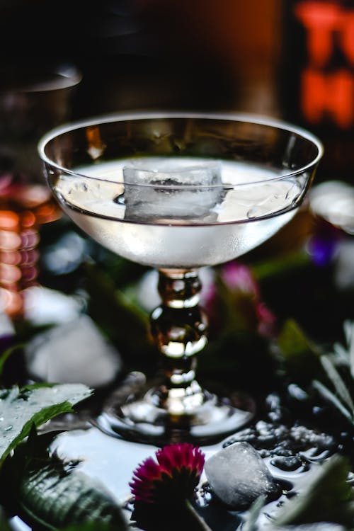 Close-Up of Beverage in Coupe Glass