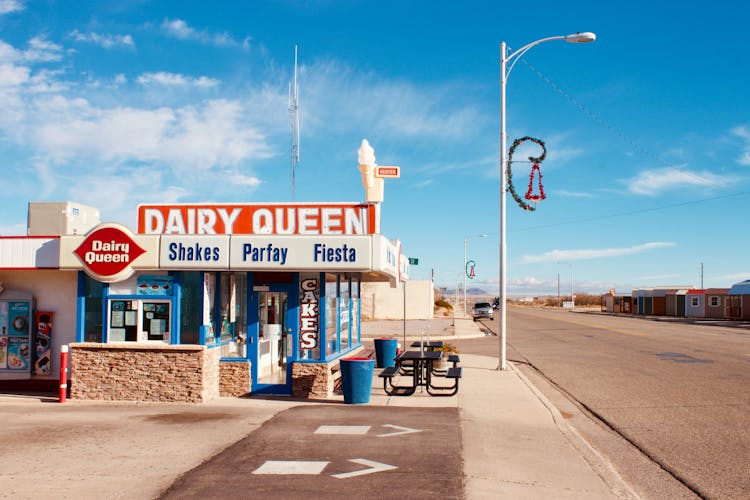 Dairy Queen Restaurant Beside A Road