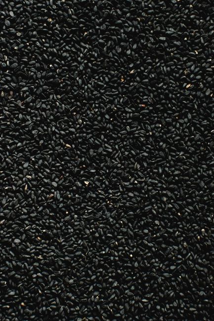 Hướng Dẫn Cách Sử Dụng Hạt É Chuẩn Nhất Cho Sức Khỏe 3 Detailed shot of black nigella seeds, perfect for culinary and texture presentations.