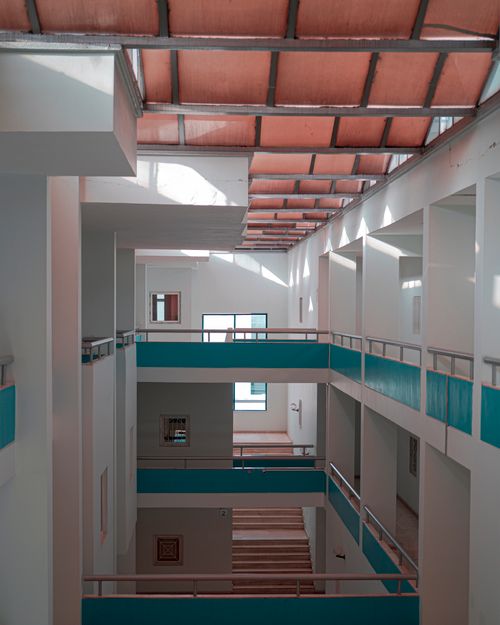 Free Interior view of a modern building in Gaziantep, Turkey, showcasing unique architectural design. Stock Photo