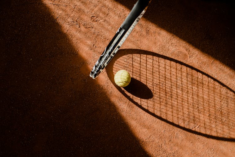 Tennis Ball On The Ground