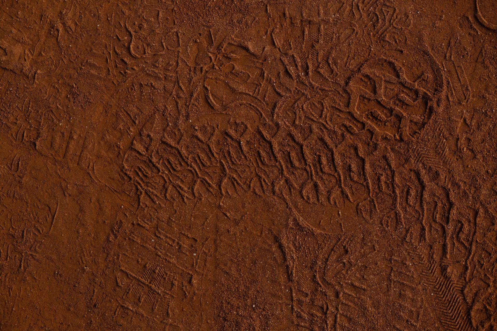 Traces in the Clay of Tennis Court