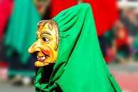Yellow and Green Mask Man