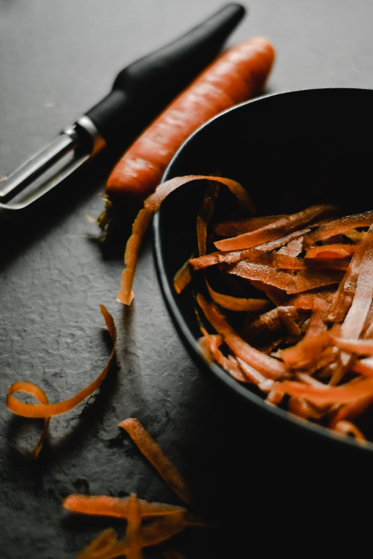 Carrot Peel On The Bowl