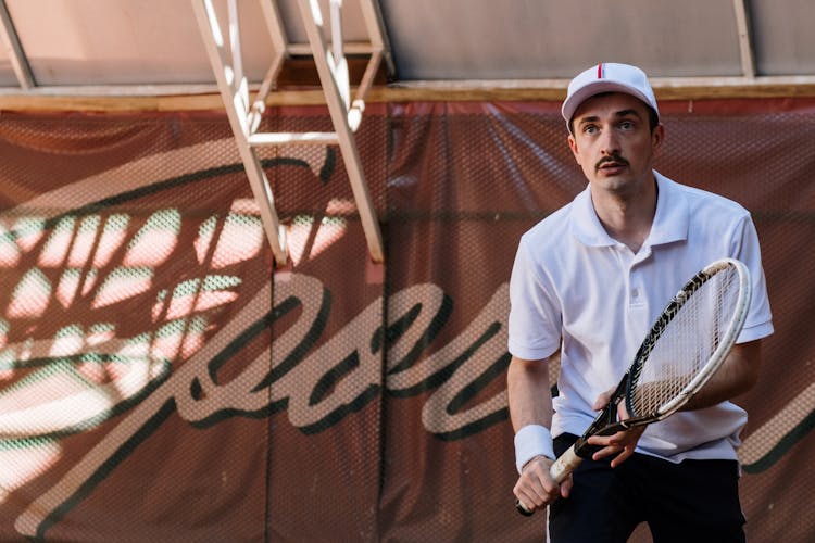 A Man Playing Tennis