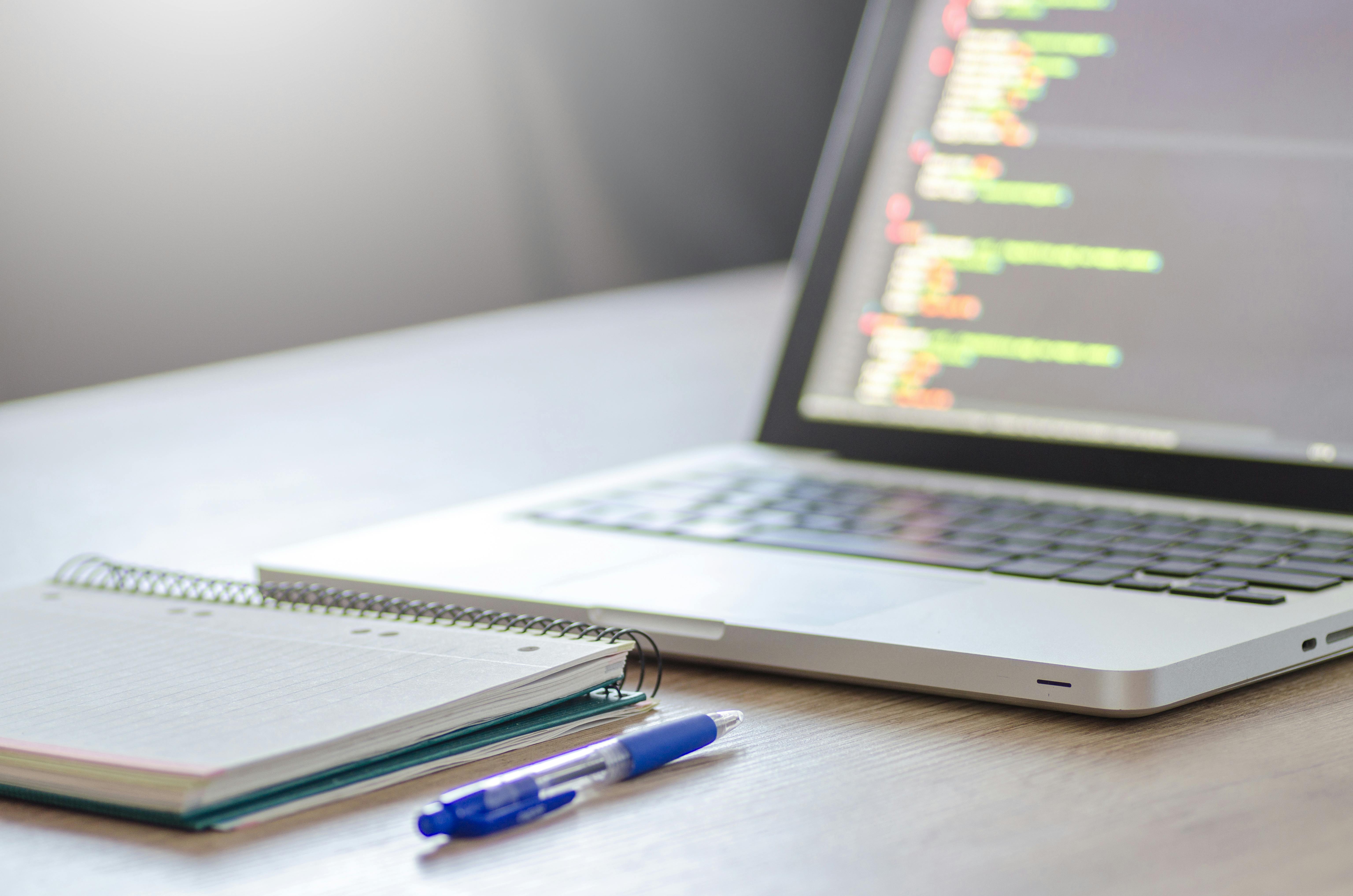 Free stock photo of laptop, notebook, pen, computer