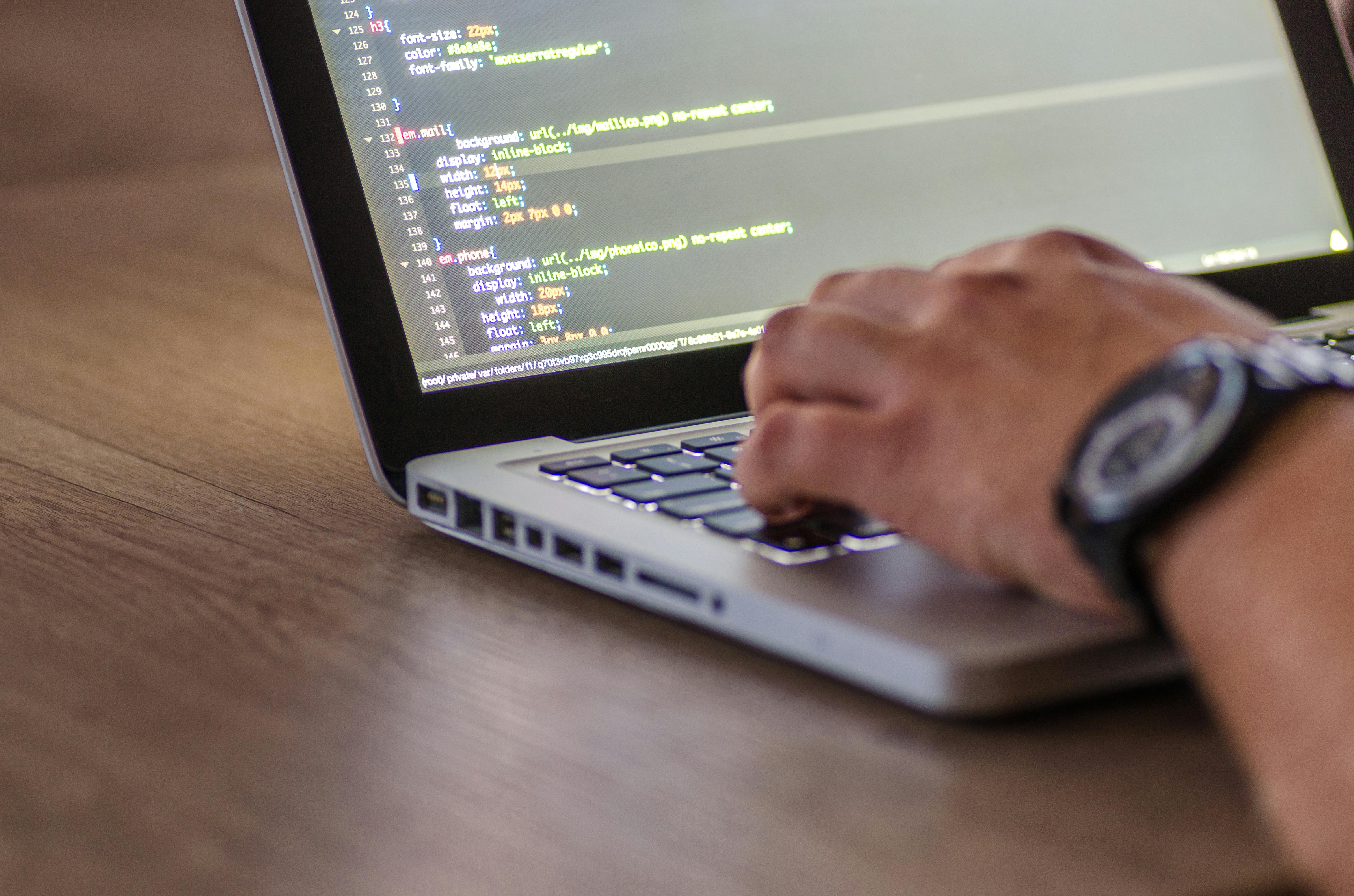 Free stock photo of hand, laptop, computer, device