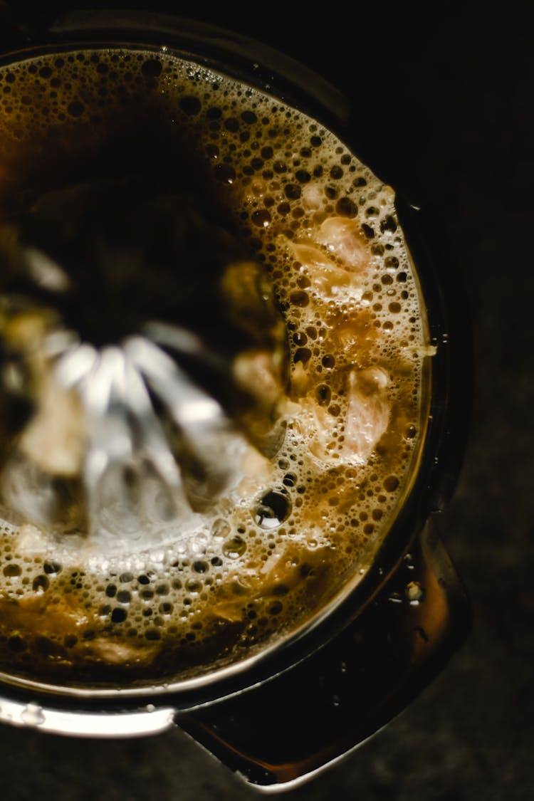 Bubble Form In Cup Of Drink