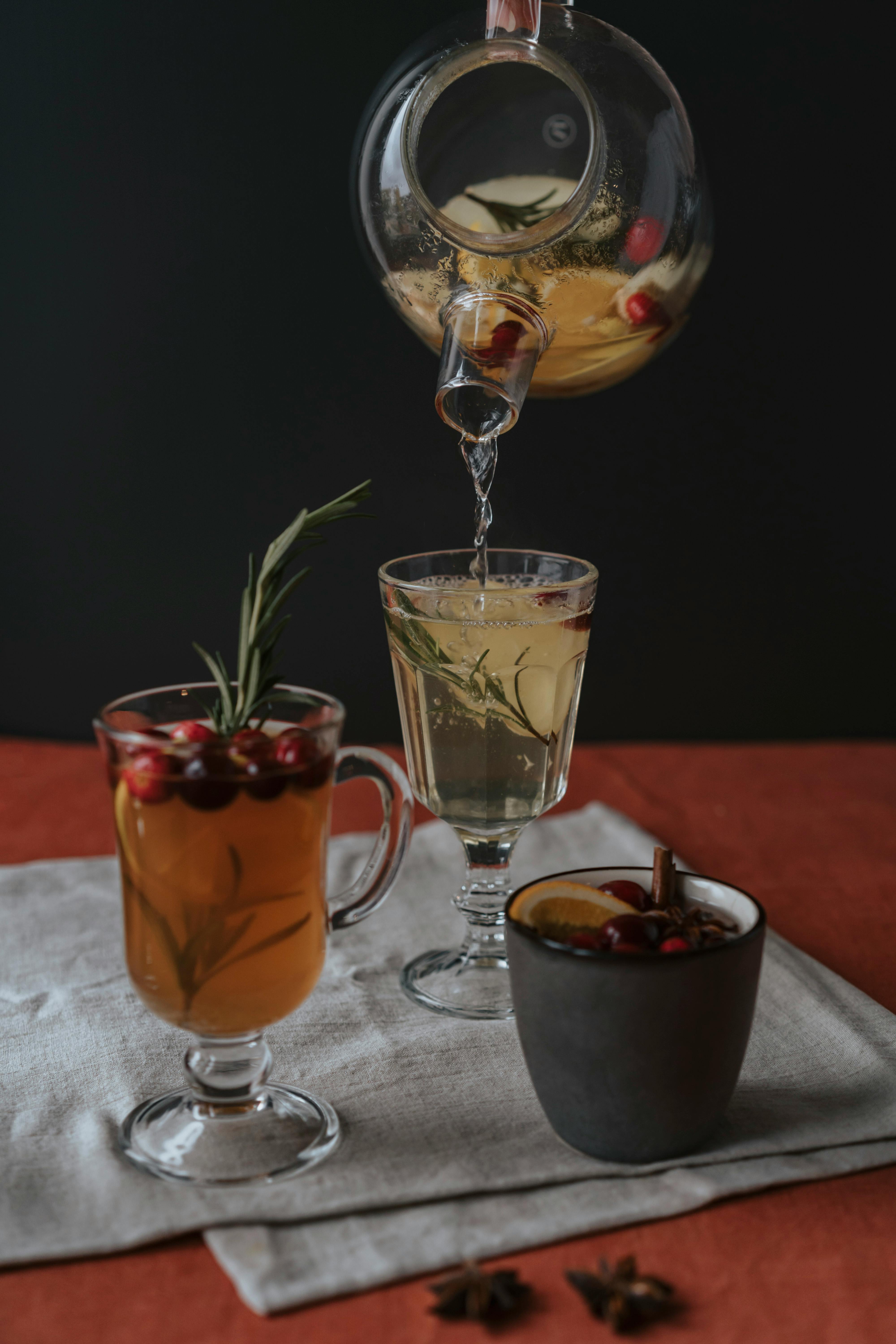 beverages with fresh cranberries