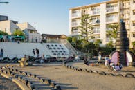 Playground decorated with old tyres