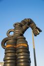 Monster creature made of tyres