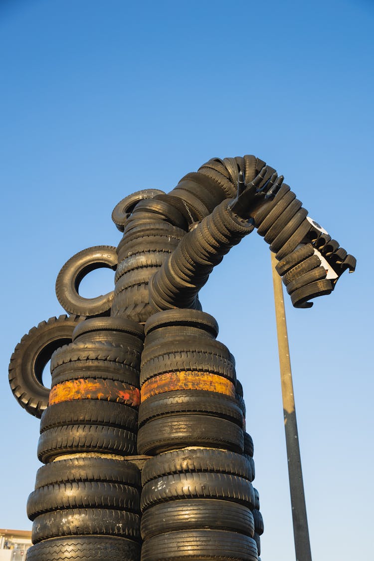 Monster Creature Made Of Tyres