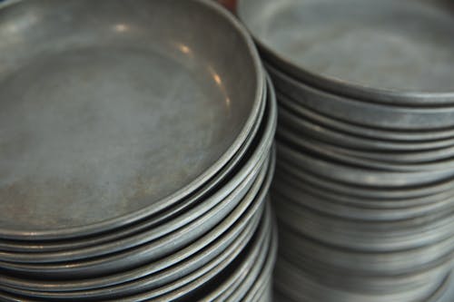 Rows of many dishware in kitchen