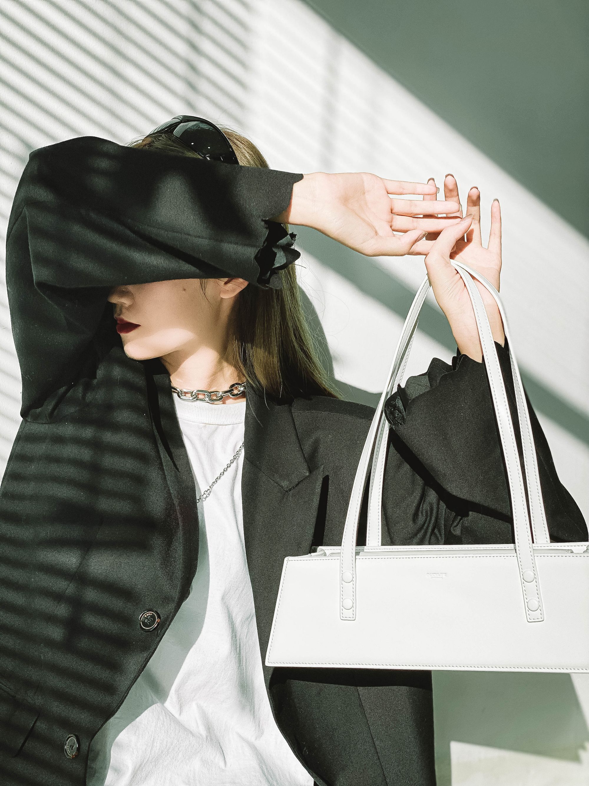 Curated vintage Coach styled on model
