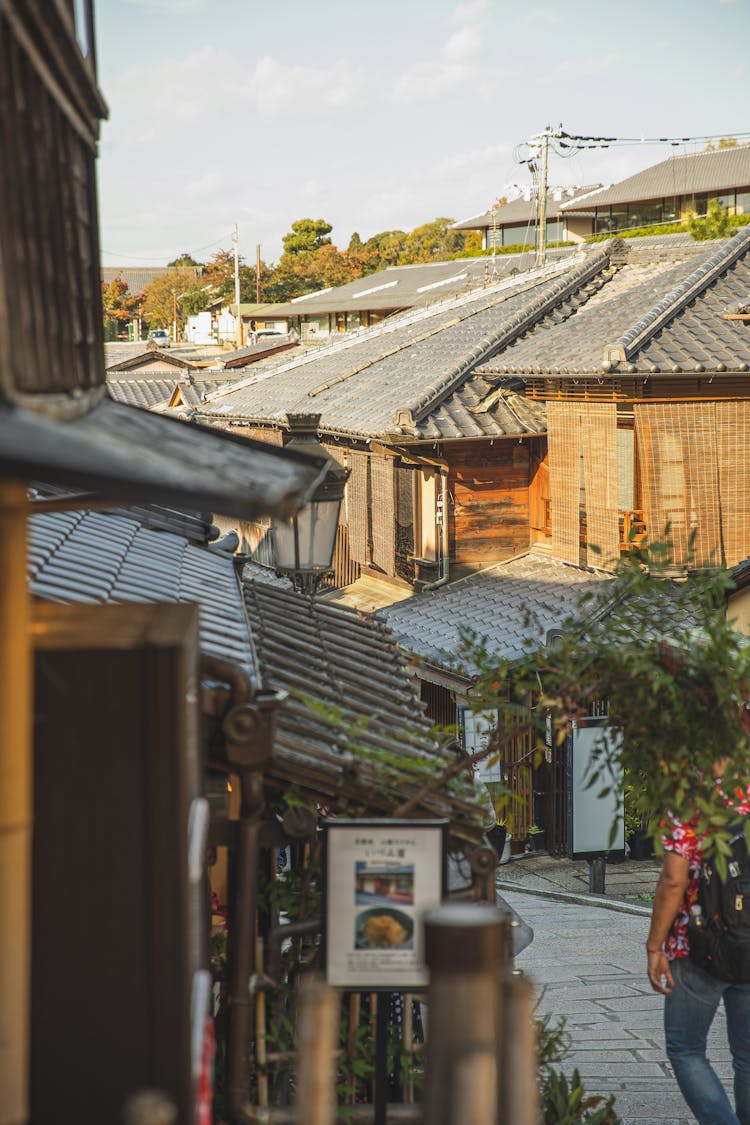 Narrow Street In Asian Suburb Area