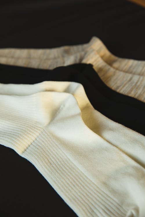 Pairs of new socks made of cotton material