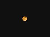 Super moon shining in black night sky