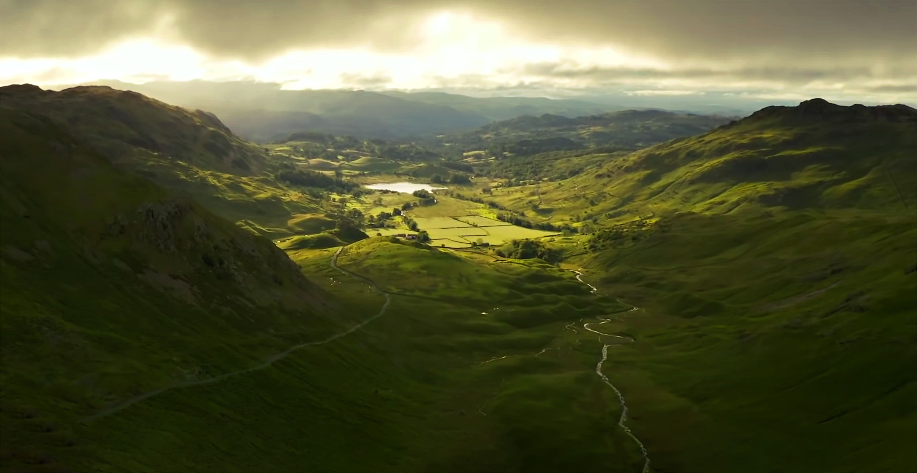 Dramatic valley landscape