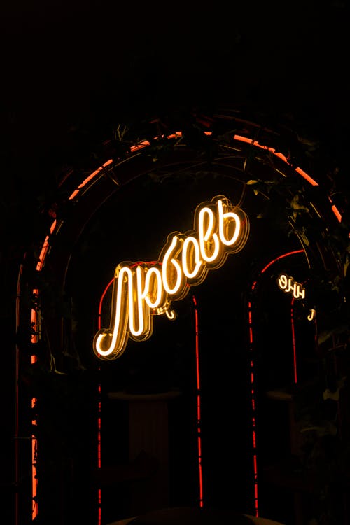 Foto profissional grátis de bar, fundo preto, luzes de neon