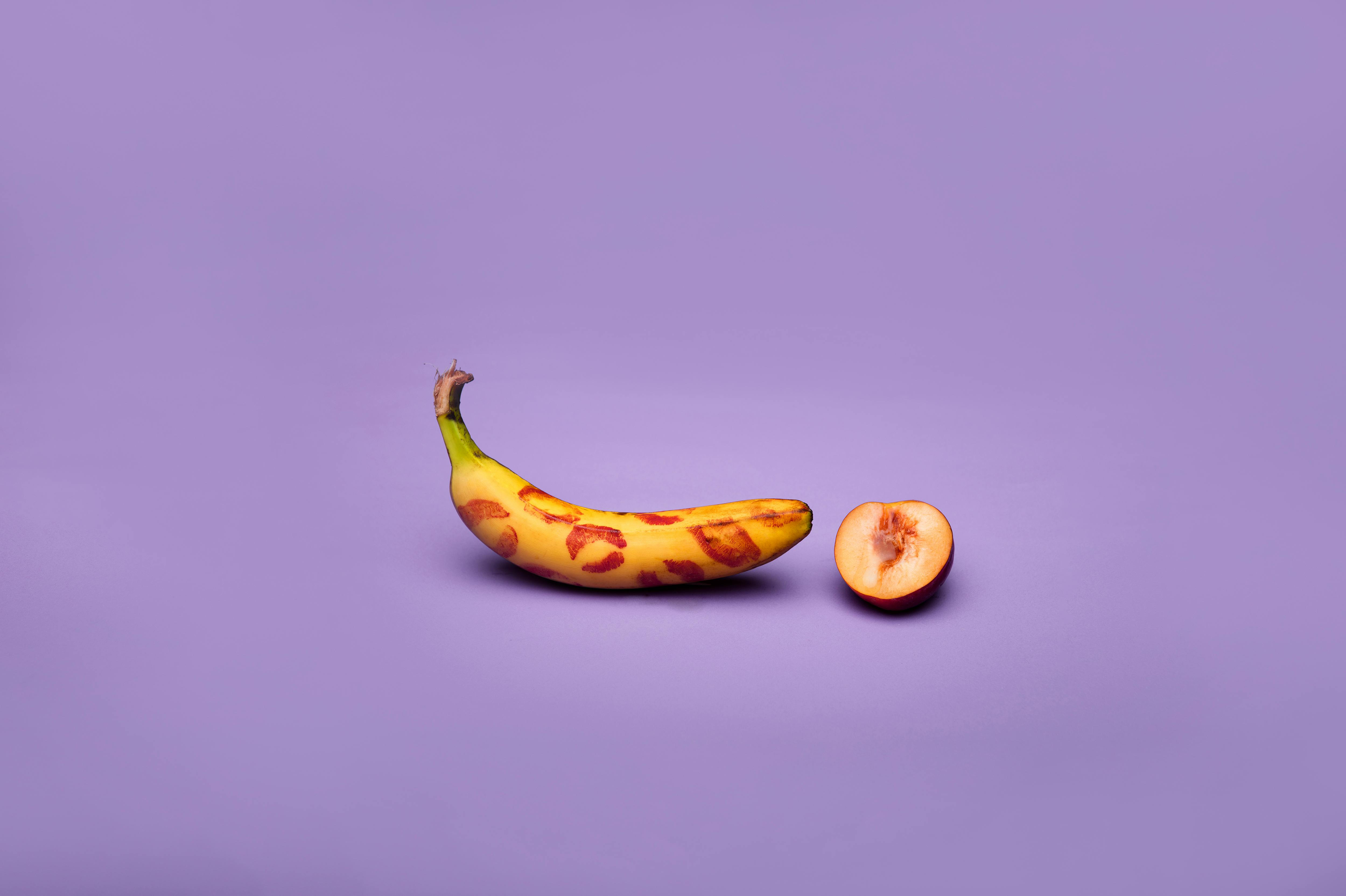 kiss marks on banana