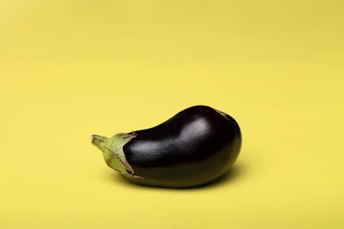 Free Close Up Shot of an Eggplant Stock Photo