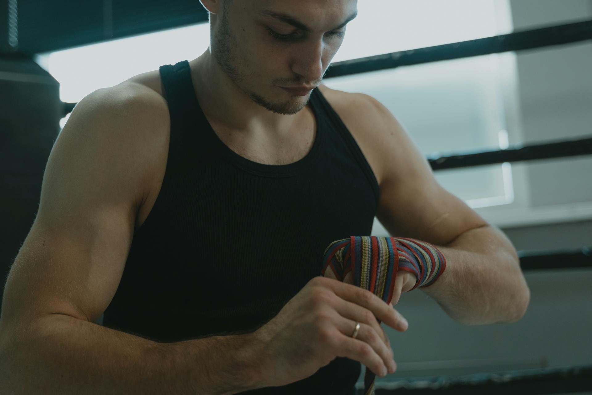 Man Wrapping His Hand