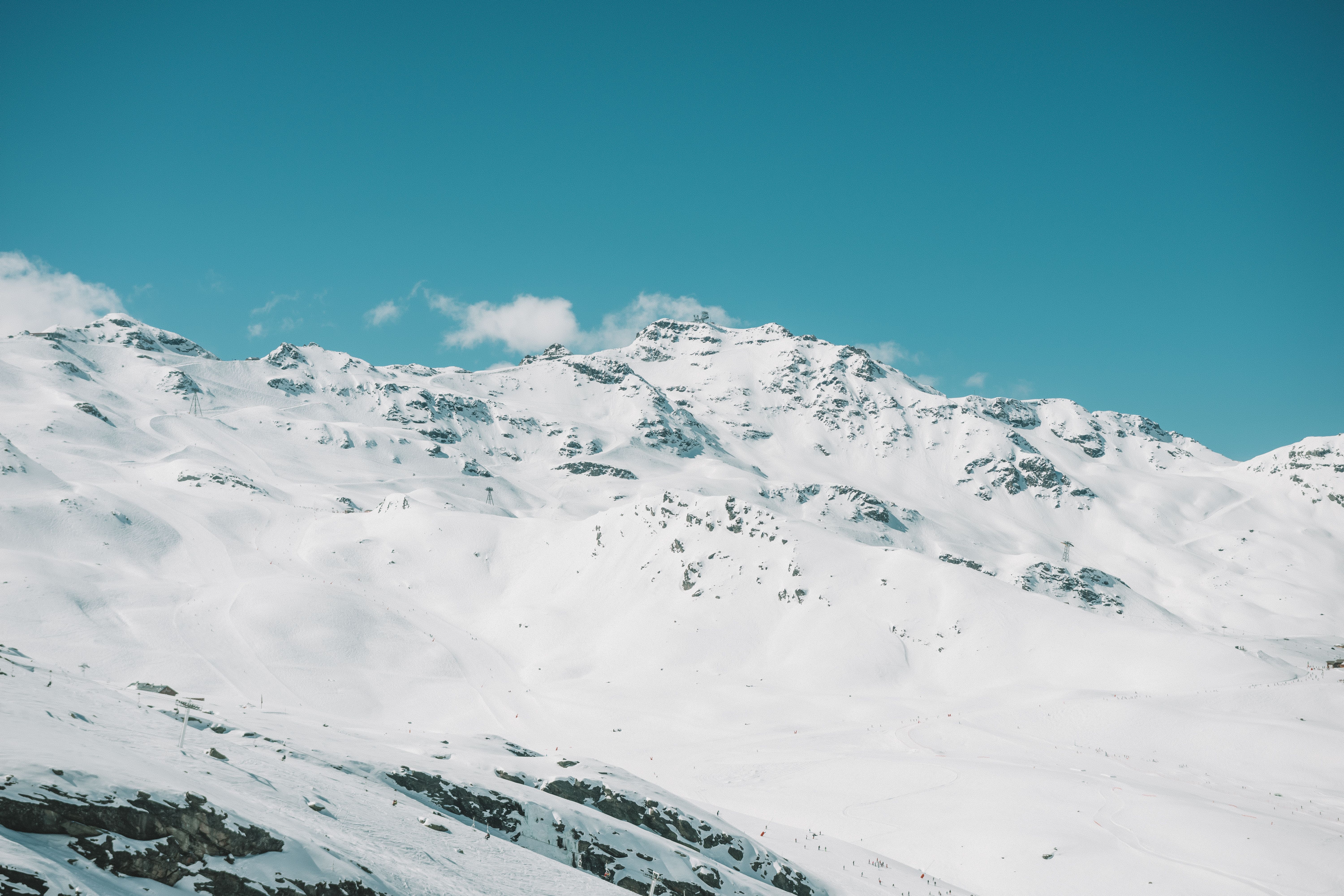 Snow Covered Mountain Under the Blue Sky · Free Stock Photo