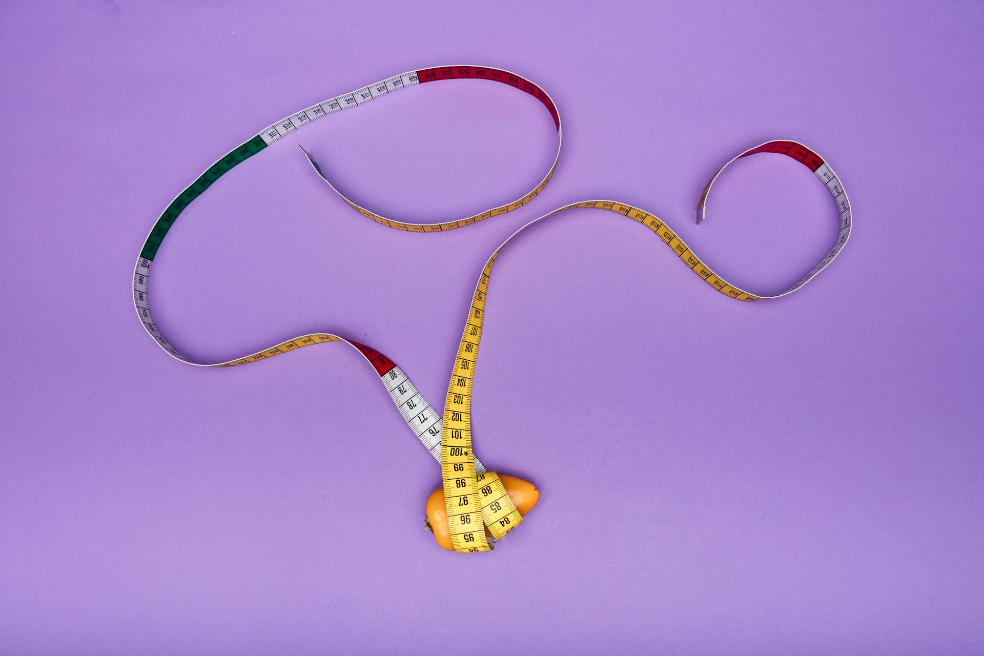 Measuring Tape Wrapped around a Vegetable
