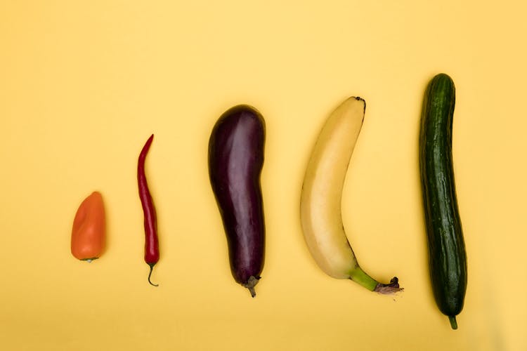 Top View Of A Selection Of Fruits And Vegetables