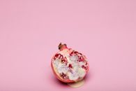Pink and White Round Fruit