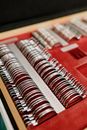 Collection of lenses for checking vision in medical center