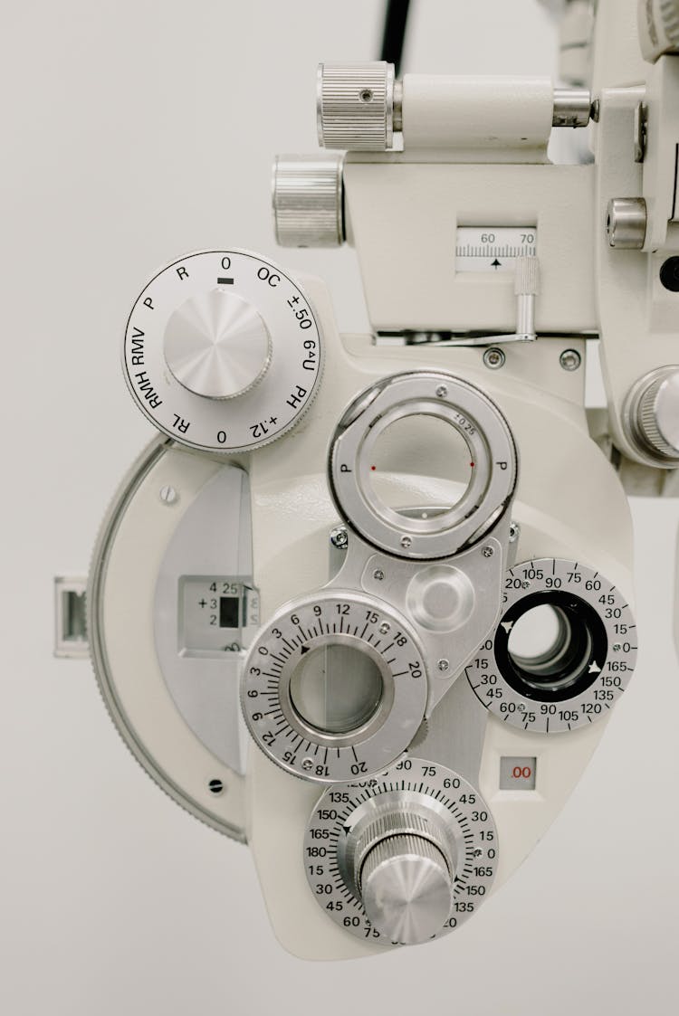 Dials On Optometry Refractor In Clinic