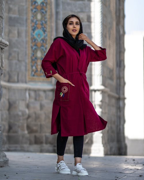 Woman with a Black Hijab Posing with Her Hand in Her Pocket