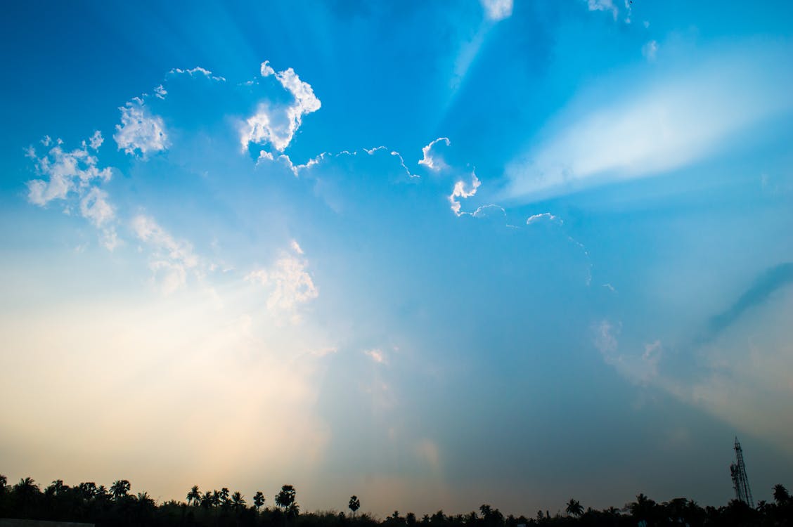 Ingyenes stockfotó felhők, kék ég, Napkelte témában