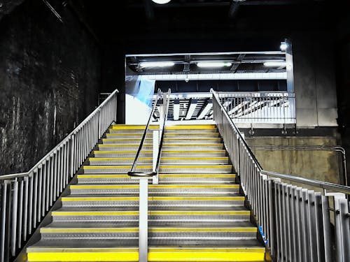 Yellow and Silver Stairs