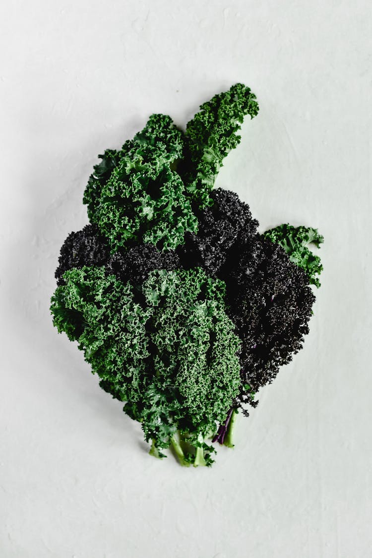 Curly Kale On White Background